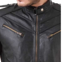 Veste d'hiver pour homme en cuir véritable, veste de moto en cuir véritable, logo sur le devant, respirante, écologique, de haute qualité