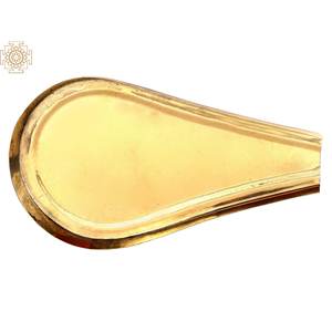 Jarrón de metal indio Abhisheka Patra de latón de 13 pulgadas hecho a mano - Product Image 1