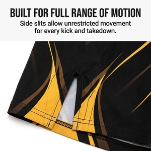 Pantalones Cortos Deportivos Personalizados para MMA, Entrenamiento en Equipo, Antideslizantes, de Secado Rápido, con Logotipo Frontal, Unisex, para Muay Thai - Product Image 4