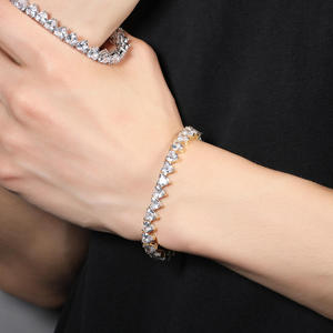 Best Quality Custom Moissanite Tennis Bracelet <b>for</b> <b>Men</b> Women 925 Silver Hip Hop Jewelry <b>for</b> Wedding and Anniversary Gifts - Product Image 2