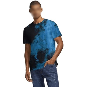T-shirts délavés à l'acide pour hommes, imprimés sur mesure, 100% coton, t-shirt délavé à l'acide pour hommes été - Product Image 1
