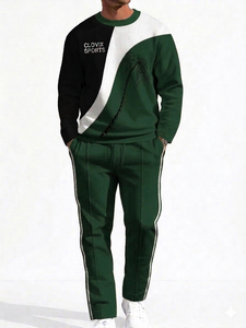 Best Selling Regular Fit Men Tracksuit Winter 2 Piece Comfortable Cotton Fleece Custom Logo Wholesale Streetwear Top Quality - Product Image 5