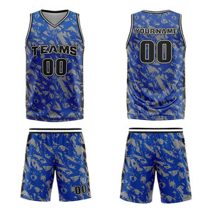 TEAMS Basketball Jersey Set Sublimated V-<b>Neck</b> Sleeveless Mesh Uniform Moisture Wicking Athletic Fit Unisex Adult All Seasons - Product Image 2
