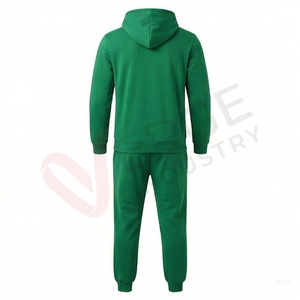 Conjunto Deportivo Verde para Hombre, Manga Larga, con Capucha, Color Sólido, Transpirable, Corte Regular, para Otoño - Product Image 2