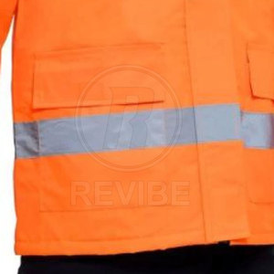 Veste de sécurité réfléchissante haute visibilité respirante pour hommes - Vêtements de travail personnalisables pour la construction et la sécurité - Product Image 4