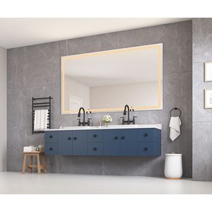 Specchio da Bagno a LED da Parete 72 x 36 Pollici con Illuminazione Frontale e Posteriore, Antiappannamento, Memoria, 3 Colori, Dimmerazione Continua - Product Image 1