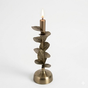 <b>Branch</b> of <b>Tree</b> 3 in 1 Handcrafted Raw Finish Aluminum Pillar Candle Holder Round Shape for Farmhouse Decor Home Wedding Party - Product Image 5