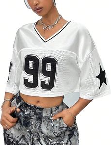 T-shirt court personnalisé pour femme à manches courtes, respirant, séchage rapide, coupe ample, été, vente en gros - Product Image 3