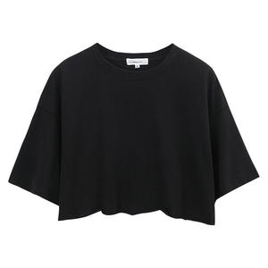 Women’s 230GSM 100% Cotton Crop <b>Top</b> Custom Logo Screen Print Casual Fashion Tee 5 Colors - Product Image 1