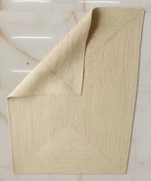 Tapis en jute tissé à la main blanc, tapis tressé minimaliste, décoration de sol bohème neutre