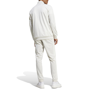 Conjunto deportivo de 2 piezas para hombre, color blanco, chaqueta con cremallera, cuello vuelto, pantalones deportivos con cordón, manga larga, informal - Product Image 5