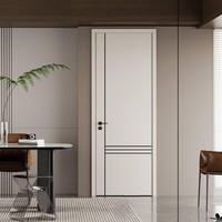 Puertas de Entrada Interiores de Estilo Posmoderno Americano, Insonorizadas, con Aislamiento Térmico, de MDF, para Sala de Estar, Dormitorio, Oficina, Cocina, Hotel