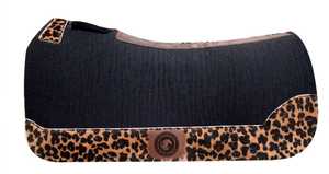 Beige Color Woolen Western Equestrian Hand <b>Tooled</b> Carved <b>Leather</b> Cutback Felt <b>Work</b> Horse Saddle Pad - Product Image 3