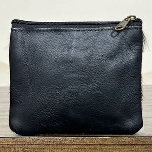 Wholesale Handmade Hair-On Hide Cowhide Leather Coin <b>Purse</b> <b>Small</b> Wallet Genuine Leather Card Holder Western Style <b>Purse</b> Unisex - Product Image 5