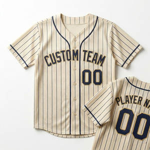 Maillot de baseball personnalisé avec lettrage brodé – Uniformes d'équipe pour jeunes et adultes – Vente en gros – T-shirt en maille respirante – Direct Fabricant - Product Image 3