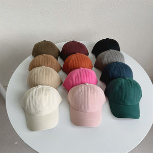 พร้อมส่ง หมวกเบสบอลผู้ใหญ่แบบ 5 แผง ขายส่ง ปักโลโก้ตามสั่ง ปรับขนาดได้ ตัวล็อคทองแดง ผ้าแคนวาส - Product Image 3