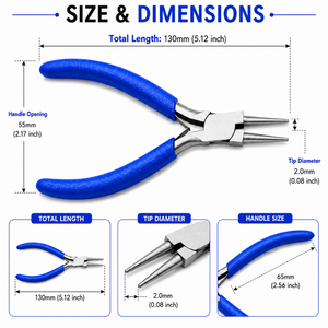 Jewelry Round Nose Pliers <b>Wire</b> Loop Making Tool for Beading Earring <b>Craft</b> Repair and Handmade Work - Product Image 5