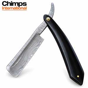 Navaja de Afeitar Plegable Vintage de Acero de Damasco Hecha a Mano de Primera Calidad para Hombre, Mango de Cuerno de Toro, Personalizada, Venta al por Mayor para Salón de Belleza y Barbería - Product Image 1