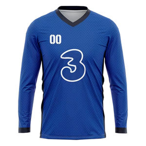 T-shirt pour homme en polyester, col en V, grande taille, manches longues, anti-rides, séchage rapide, écologique, pour la vie quotidienne - Product Image 1