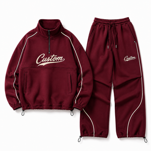 Conjunto de Chaqueta Cortavientos de Nailon para Hombre con Cremallera Completa y Pantalones Jogger para Minoristas Deportivos, MOQ Bajo - Product Image 4