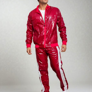 Soft Fabric Men Sublimation Tracksuit Breathable Collar <b>Zipper</b> <b>Jacket</b> & Pants Sets Men Unisex Durable Men Sublimation Tracksuits - Product Image 4