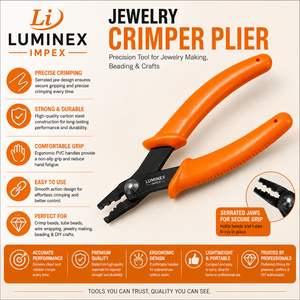 LUMINEX IMPEX LUB=113 <b>Long</b> <b>Nose</b> Stainless Steel Lightweight Smooth Work Jewelry Making Polishing Pliers for Bracelet Making DIY - Product Image 6
