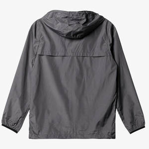 Veste coupe-vent à capuche pour homme, couleur unie, fermeture éclair, polyester léger, vêtement décontracté pour le printemps - Product Image 4