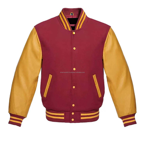 Vintage hombres personalizados nuevos parches de chenilla bordados Versities chaqueta de lana cuerpo de cuero mangas Letterman béisbol chaqueta universitaria - Product Image 2