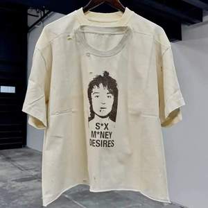 Camiseta de Hombre Personalizada de Fabricante, Estilo Vintage, Formal, Holgada, de Manga Larga, 100% Algodón, Corte Recortado y Cosido - Product Image 2