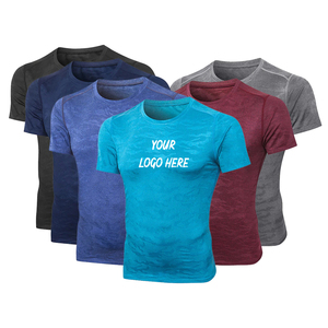 Camiseta Personalizada de Manga Corta para Hombre, Corte Ajustado, Cuello Redondo, Secado Rápido, Tejido de Punto, Color Sólido, Informal, con Logotipo Estampado en la Parte Delantera - Product Image 6