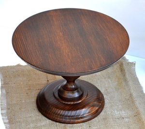 Hand Polished Wooden Cake Stand With Rich Brown Wood Grain Texture For Anniversary Celebration And Festive Dessert Styling - Product Image 4