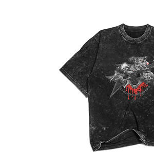 NUEVA Camiseta de Manga Corta de Algodón Tejido Oversize para Hombre de Anime One Piece, Hombro Caído, Estilo Urbano, Acabado Lavado T2 International - Product Image 2