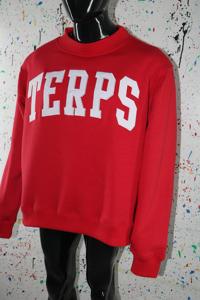 Sudadera TERPS RED con cuello alto, 100% BLANCA, con apliques bordados, cuello ancho, URBAN PRODUCTIONS - Product Image 3