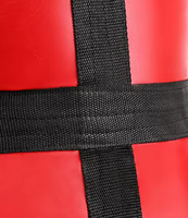 Sac de frappe en PU noir et rouge pour entraînement d'arts martiaux et cible d'entraînement pour adultes