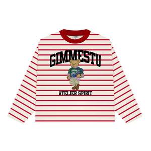 Camiseta Casual Unisex 2026 de Manga Larga, 100% Algodón Tejido, con Logotipo a Rayas en la Parte Delantera y Estampado Gráfico - Product Image 5