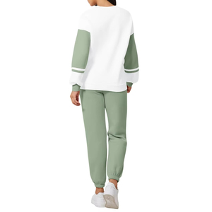 Conjunto Deportivo de Alta Calidad para Mujer, Talla Grande, Personalizable, con Sudadera con Cremallera y Pantalones Acampanados, Estilo Casual para Invierno - Product Image 2