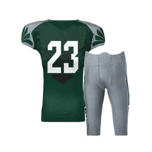Conjunto de Uniforme Deportivo de Fútbol Americano para Hombre, Color Verde, Número 23, Sublimado, Cuello en V, Manga Corta, Absorbe la Humedad - Product Image 4