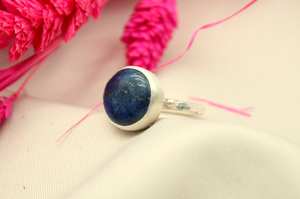 Anillo de Plata de Ley 925 con Lapislázuli Natural, Corte Ovalado, Clásico, Hecho a Mano, Certificado por IGI, Regalo para el Día de la Madre - Product Image 2