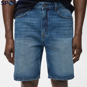 กางเกงยีนส์ขาสั้นผู้ชายแฟชั่นขาดๆ ระบายอากาศดี สไตล์สตรีทแวร์ สีซีดแบบซันเฟด ราคาถูก ขายส่ง รับสั่งทำ - Product Image 3