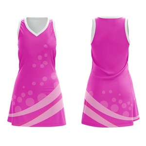 <b>Custom</b> Logo Full Color Heat-Transfer Printed Anti-Bacterial Unisex Sleeveless Elastic Waist Netball Uniforms/<b>Dresses</b>/Bibs - Product Image 4