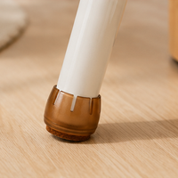 Embouts de pieds de chaise en PVC brun de 30 mm, embouts ronds pour pieds de table et de chaise