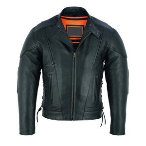 Vestes en cuir pour hommes de qualité supérieure avec fermeture éclair, doublure chaude, style décontracté, vestes en cuir pour hommes - Product Image 1