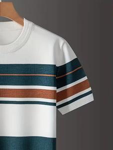 Camiseta Casual de Manga Corta para Hombre, Transpirable, de Punto, con Cuello Redondo, Logotipo en el Dobladillo Inferior, Corte Regular, Tejido de 320g - Product Image 3