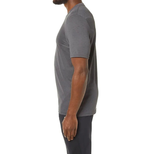 T-shirts pour hommes personnalisés en gros, 100% coton, blanc uni, col rond, styles décontractés - Product Image 1