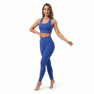 Conjunto de Yoga de Dos Piezas para Mujer, Bra Deportivo Ajustado y Leggings Largos, Ropa Deportiva para Gimnasio, Proveedor Mayorista - Product Image 2