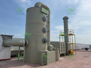 หอคอยดูดซับแบบไหลเวียนข้ามแนวตั้ง 10000 ลูกบาศก์เมตร/ชม. เส้นผ่านศูนย์กลาง 1500/สูง 3900 มม. เครื่องกรองแบบเปียกสำหรับอุตสาหกรรม ประสิทธิภาพการกรอง 95-98% พร้อมวัสดุบรรจุภัณฑ์ - Product Image 3