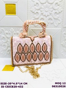 Craftstages International Luxury Handmade Pearl Beaded Satin Evening <b>Clutch</b> Bag for Women | <b>Wedding</b> Party Bridal Handbag - Product Image 4