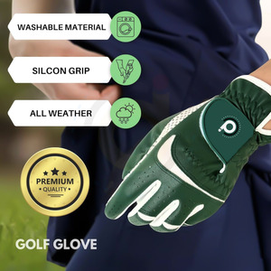 Gant de golf pour main droite, respirant, en cuir Cabretta, avec paume en silicone, fermeture Velcro, unisexe - Product Image 4