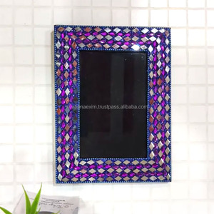 Magnifique miroir suspendu personnalisé avec perles, miroir à paillettes avec cadre perlé mignon pour la maison - Product Image 2