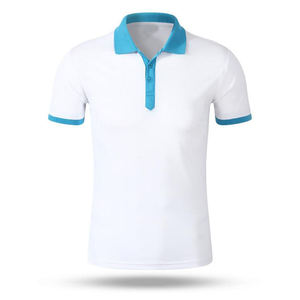 Chemise piqué tricotée rouge pour homme avec patte de boutonnage contrastante à trois boutons et passepoil latéral respirant pour le sport et le golf - Product Image 4